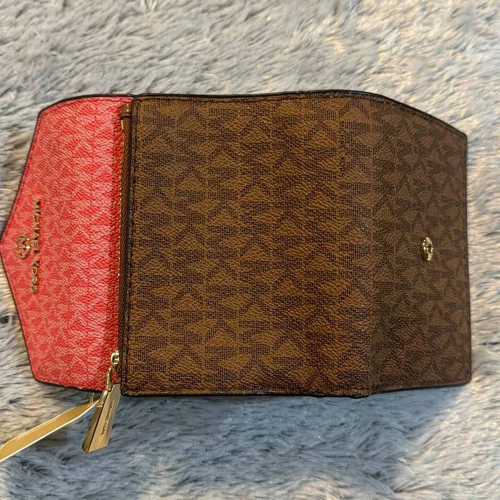 NWT Michael Michael Kors Jet Set Charm Dahlia Multi Trifold Wallet - Picture 4 of 10